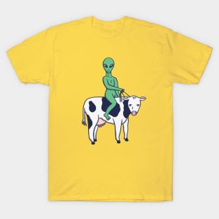 Alien Riding a Cow T-Shirt